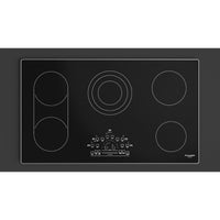 Fulgor Milano 36 Inch Radiant Cooktop with Brushed Aluminum Trim, Black Glass - F6RT36S2