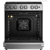 Blomberg 30 Inch Slide-In Dual Fuel Range with 5 Sealed Burners and 5.7 cu. ft. Convection Oven - BDF30522CSS