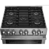 Blomberg 30 Inch Slide-In Dual Fuel Range with 5 Sealed Burners and 5.7 cu. ft. Convection Oven - BDF30522CSS