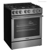 Blomberg 30 Inch Slide-In Dual Fuel Range with 5 Sealed Burners and 5.7 cu. ft. Convection Oven - BDF30522CSS