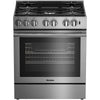 Blomberg 30 Inch Slide-In Dual Fuel Range with 5 Sealed Burners and 5.7 cu. ft. Convection Oven - BDF30522CSS