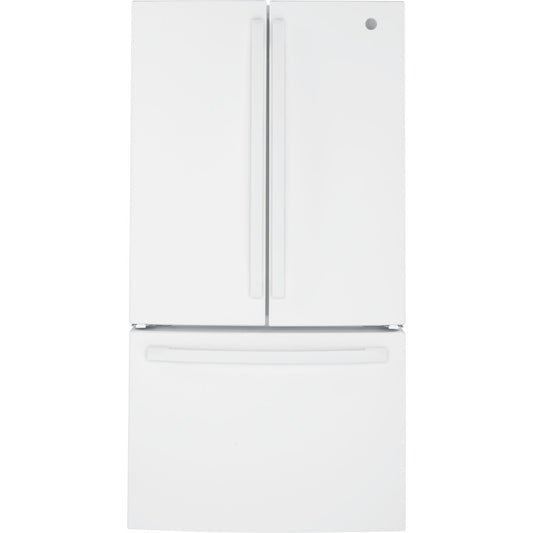 GE 27.0 Cu. Ft. French Door Refrigerator, White - GNE27JGMWW