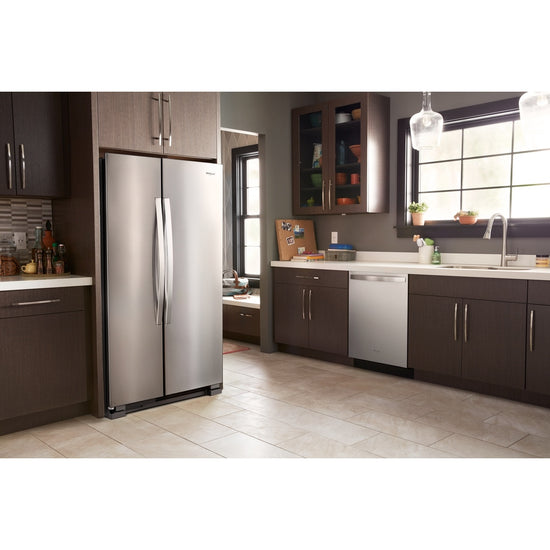 Whirlpool 36 Inch Side-by-Side Refrigerator with 25 cu. ft. Capacity, Stainless Steel - WRS315SNHM