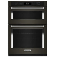 KitchenAid 30 Inch Microwave Wall Oven Combo with True Convection and Air Fry - KOEC530PBS