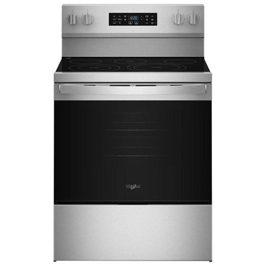 Whirlpool 30 Inch Freestanding Electric Air Fry Range with 5.3 Cu. Ft. Capacity, Stainless Steel - YWFES5730SZ
