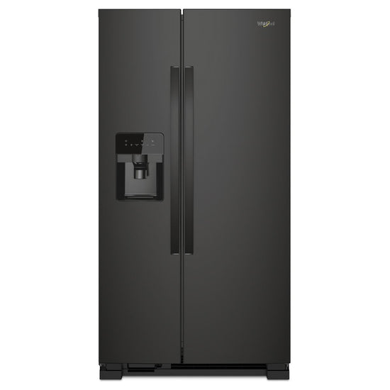 Whirlpool 36 Inch Side-by-Side Refrigerator with 25 cu. ft. Capacity, Black - WRS335SDHB
