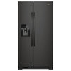 Whirlpool 36 Inch Side-by-Side Refrigerator with 25 cu. ft. Capacity, Black - WRS335SDHB