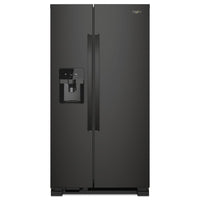 Whirlpool 36 Inch Side-by-Side Refrigerator with 25 cu. ft. Capacity, Black - WRS335SDHB