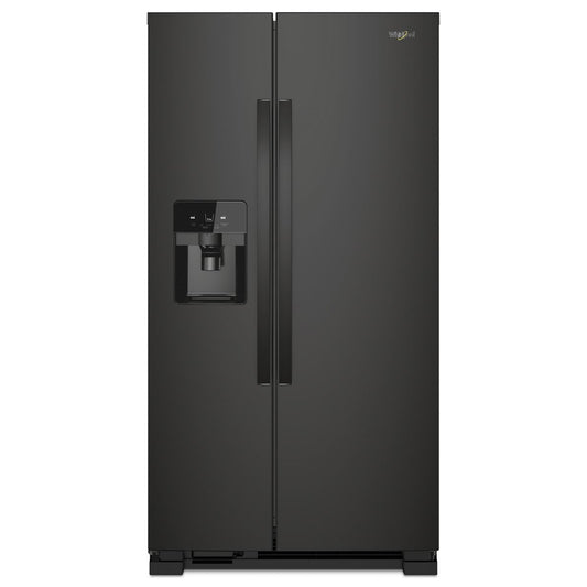 Whirlpool 36 Inch Side-by-Side Refrigerator with 25 cu. ft. Capacity, Black - WRS335SDHB