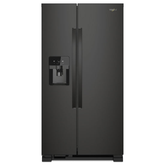 Whirlpool 36 Inch Side-by-Side Refrigerator with 25 cu. ft. Capacity, Black - WRS335SDHB
