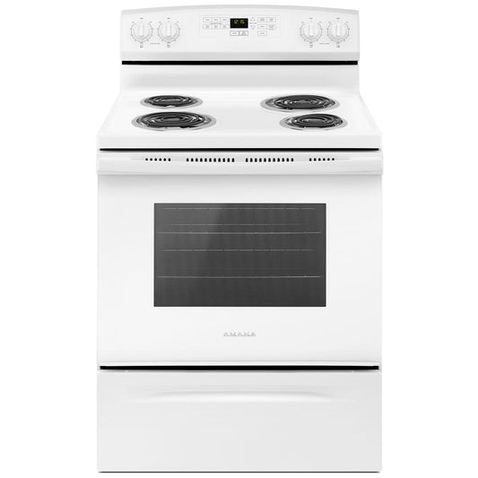 Amana 4.8 Cu. Ft. Freestanding Electric Range with Self-Clean, White - YACR4503SFW