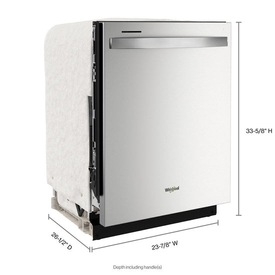 Whirlpool 24 Inch Stainless Steel Dishwasher with AI Intelligent Wash, 47 dBA - WDT750SAKZ
