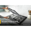Whirlpool 30-Inch Gas Cooktop with EZ-2-Lift Hinged Cast-Iron Grates - WCGK5030PS