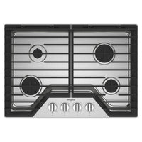 Whirlpool 30-Inch Gas Cooktop with EZ-2-Lift Hinged Cast-Iron Grates - WCGK5030PS
