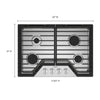Whirlpool 30-Inch Gas Cooktop with EZ-2-Lift Hinged Cast-Iron Grates - WCGK5030PS
