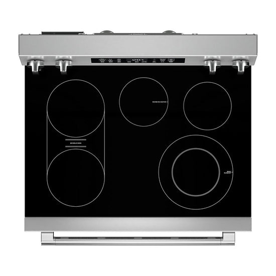 Maytag 30 Inch Freestanding Electric Range with 5.3 Cu. Ft. Capacity, Stainless Steel - YMFES7030SZ