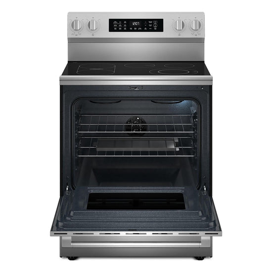 Maytag 30 Inch Freestanding Electric Range with 5.3 Cu. Ft. Capacity, Stainless Steel - YMFES7030SZ