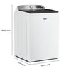 Maytag 6.0 Cu. Ft. High Efficiency Top Load Washer, White - MTW7205RW
