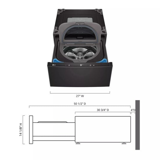 LG 27 Inch SideKick Pedestal Washer - WD300CB