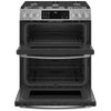 GE 30 Inch Slide-In Double Oven Gas Range with 6.7 Cu. Ft. Capacity, Fingerprint Resistant Stainless Steel - PCGS960YPFS