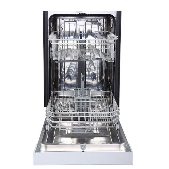GE 18" Built-In Front Control Dishwasher with Stainless Steel Tall Tub, White - GBF180SGMWW