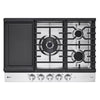 LG 30 Inch Smart Gas Cooktop with UltraHeat 22K BTU Dual Burner - CBGJ3027S