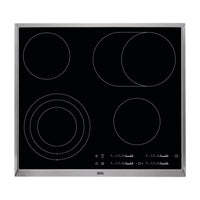 AEG 60cm Ceramic Cooktop with 4 Zones and DirekTouch Controls - HK654070XB