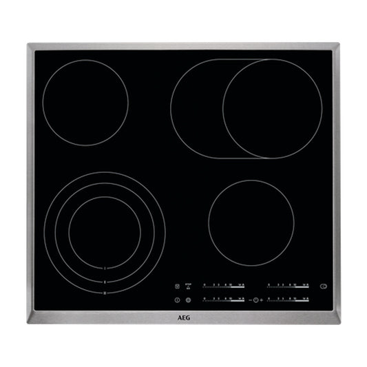 AEG 60cm Ceramic Cooktop with 4 Zones and DirekTouch Controls - HK654070XB