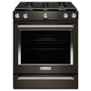 KitchenAid 30 Inch Slide-In Gas Range with 5.8 cu. ft. Capacity - KSGG700EBS