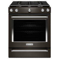 KitchenAid 30 Inch Slide-In Gas Range with 5.8 cu. ft. Capacity - KSGG700EBS