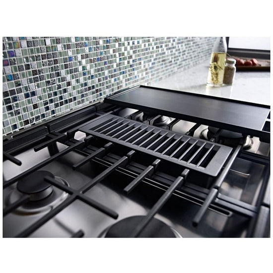 KitchenAid 30 Inch Slide-In Dual Fuel Range with Built-In Downdraft - KSDG950ESS