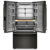 KitchenAid 36 Inch Counter-Depth French Door Refrigerator with 24.3 Cu. Ft. Capacity, Black Ore - KRFC236SBE
