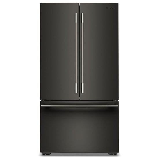 KitchenAid 36 Inch Counter-Depth French Door Refrigerator with 24.3 Cu. Ft. Capacity, Black Ore - KRFC236SBE