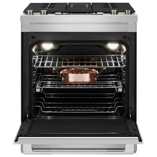 JennAir 30 Inch Slide-In Dual Fuel Downdraft Range with 6.2 cu. ft. Capacity - JDS1750ML