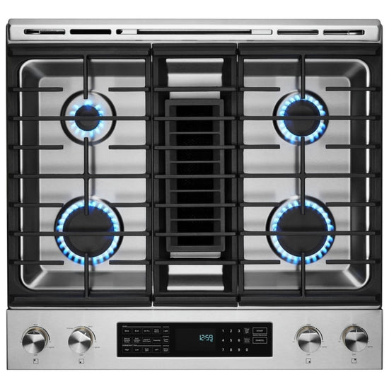 JennAir 30 Inch Slide-In Dual Fuel Downdraft Range with 6.2 cu. ft. Capacity - JDS1750ML