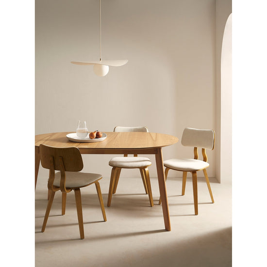 Hoft Home Zaki Dining Chair, Beige and Oak - 202-581BG-HH