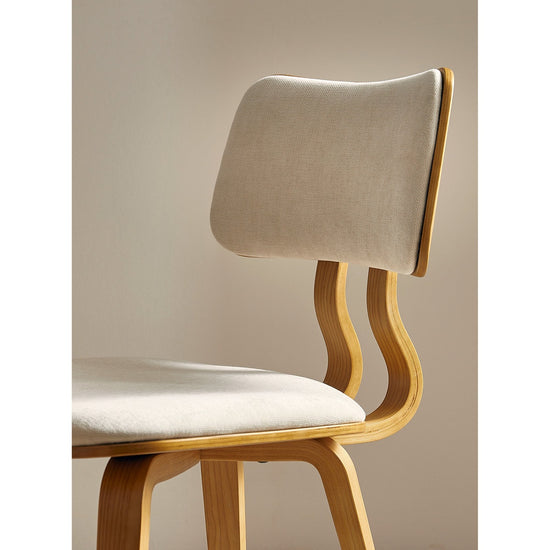 Hoft Home Zaki Dining Chair, Beige and Oak - 202-581BG-HH