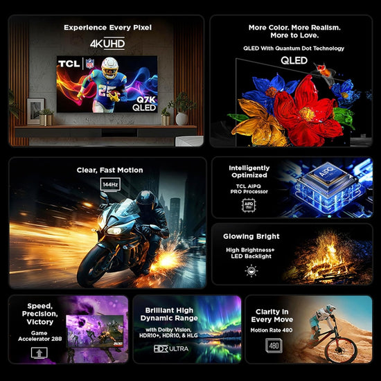 TCL 98 Inch Q7K 4K QLED Smart TV with Google TV - 98Q7K