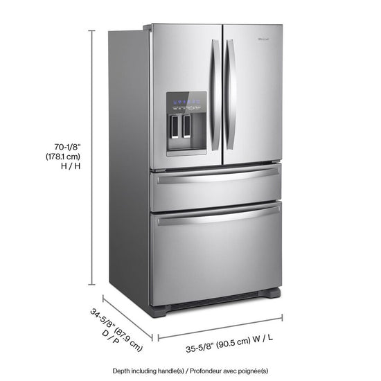 Whirlpool 36-Inch Wide French Door Refrigerator, 25 cu. ft. - WRMF3636RZ