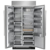 KitchenAid 42 Inch Built-In Side-by-Side Refrigerator with 25.5 cu. ft. Capacity, Stainless Steel - KBSN742SPS