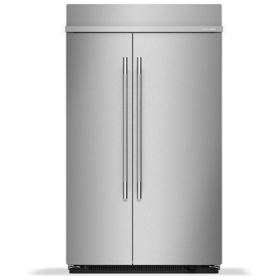 KitchenAid 48 Inch Built-In Side-by-Side Refrigerator with 30 Cu. Ft. Capacity - KBSN748SPS