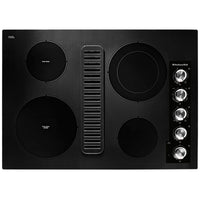KitchenAid 30 Inch Electric Downdraft Cooktop, Black - KCED600GBL