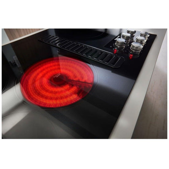 KitchenAid 36 Inch Electric Downdraft Cooktop with 5 Elements - KCED606GSS