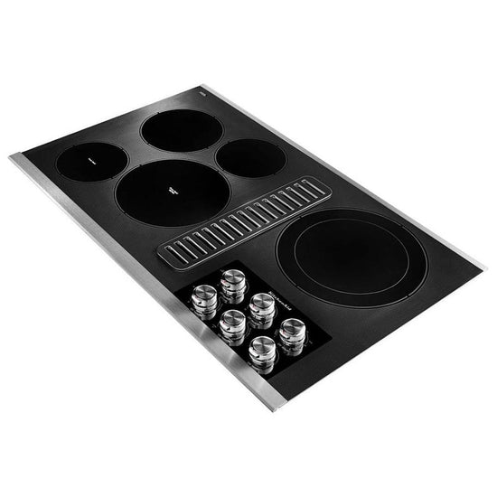 KitchenAid 36 Inch Electric Downdraft Cooktop with 5 Elements - KCED606GSS