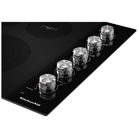 KitchenAid 30 Inch 5-Element Electric Cooktop, Black - KCES550HBL
