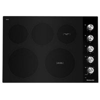 KitchenAid 30 Inch 5-Element Electric Cooktop, Black - KCES550HBL