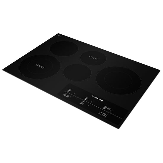 KitchenAid 30 Inch 5-Element Electric Cooktop, Black - KCES950KBL