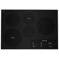 KitchenAid 30 Inch 5-Element Electric Cooktop, Black - KCES950KBL