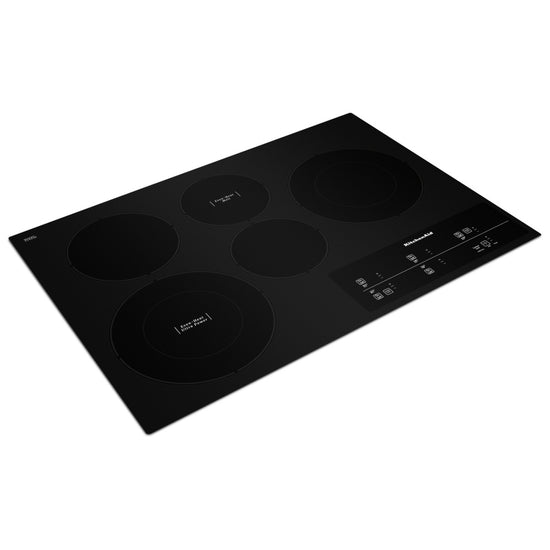 KitchenAid 30 Inch 5-Element Electric Cooktop, Black - KCES950KBL
