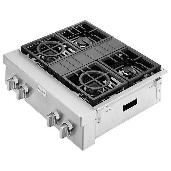 KitchenAid 30 Inch Commercial-Style Gas Rangetop with 4 Burners - KCGC500JSS